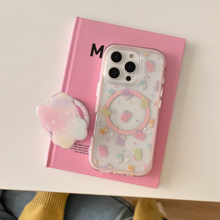 Gradient Kitty Magsafe Case For iPhone With Magsafe Holder