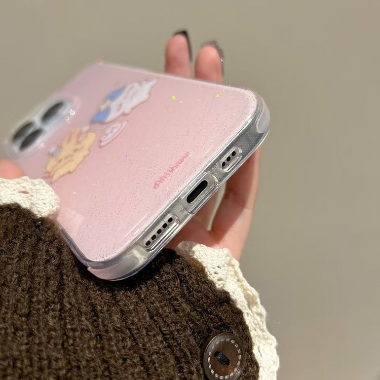 Lazy Cartoon Silicon Case For iPhone With Charm