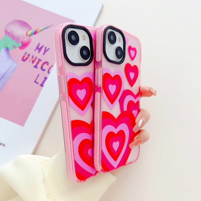 Baby Pink Heart Designer Impact Proof Case for iPhone