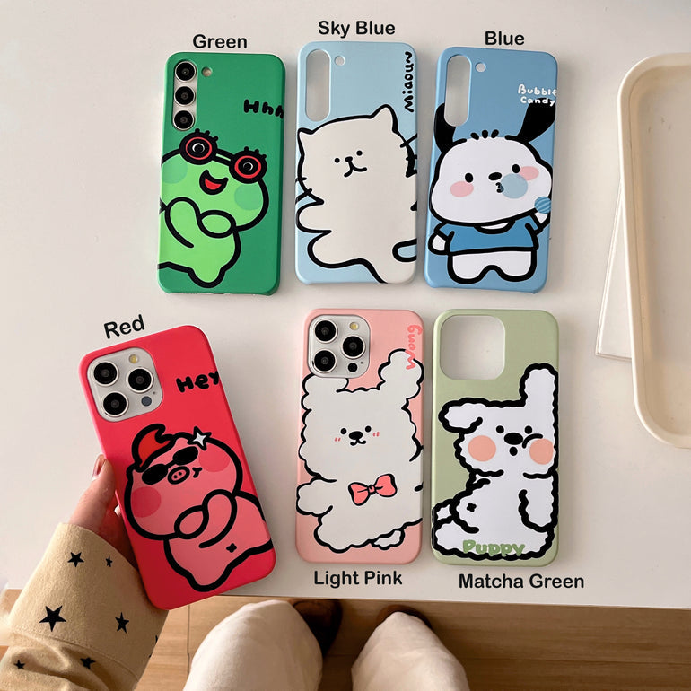 Cute Cartoon Family Slim Case for iPhone And Samsung