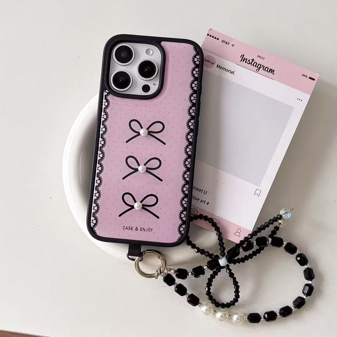 Bow Designer Case For iPhone With Bow Charm