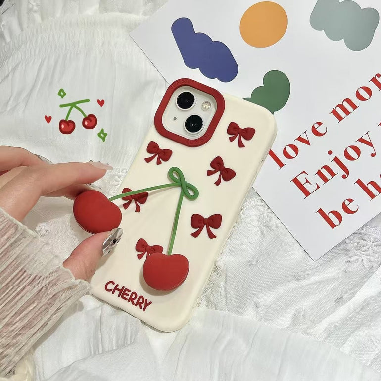Cherry Bows Designer Case For iPhone