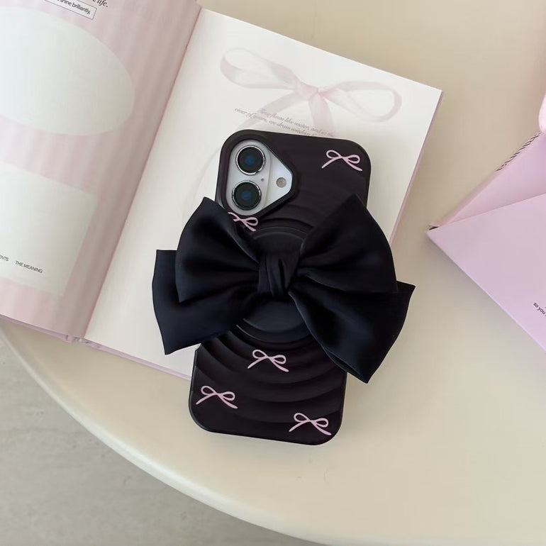 Ripple Designer Magsafe iPhone Case With Bow Magsafe Holder