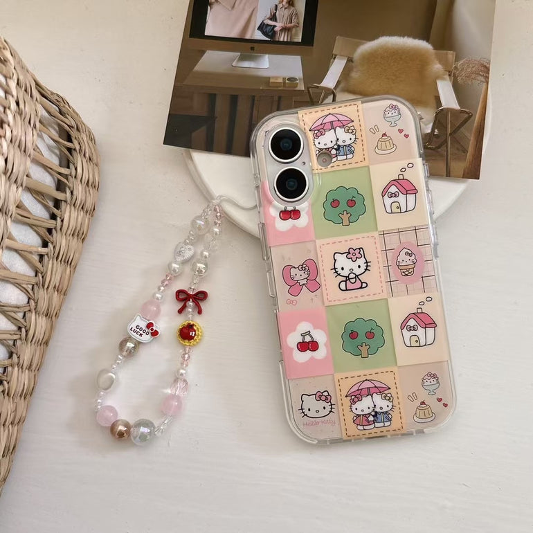 Kitty Designer Silicon Case For iPhone With Charm