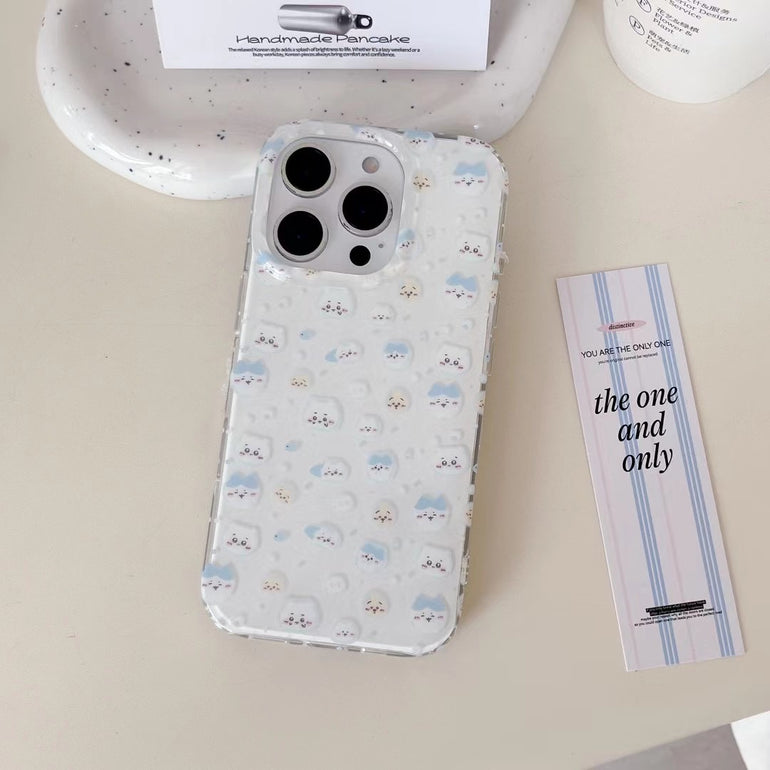 Cute Cartoon Pattern Silicon iPhone Case With Charm