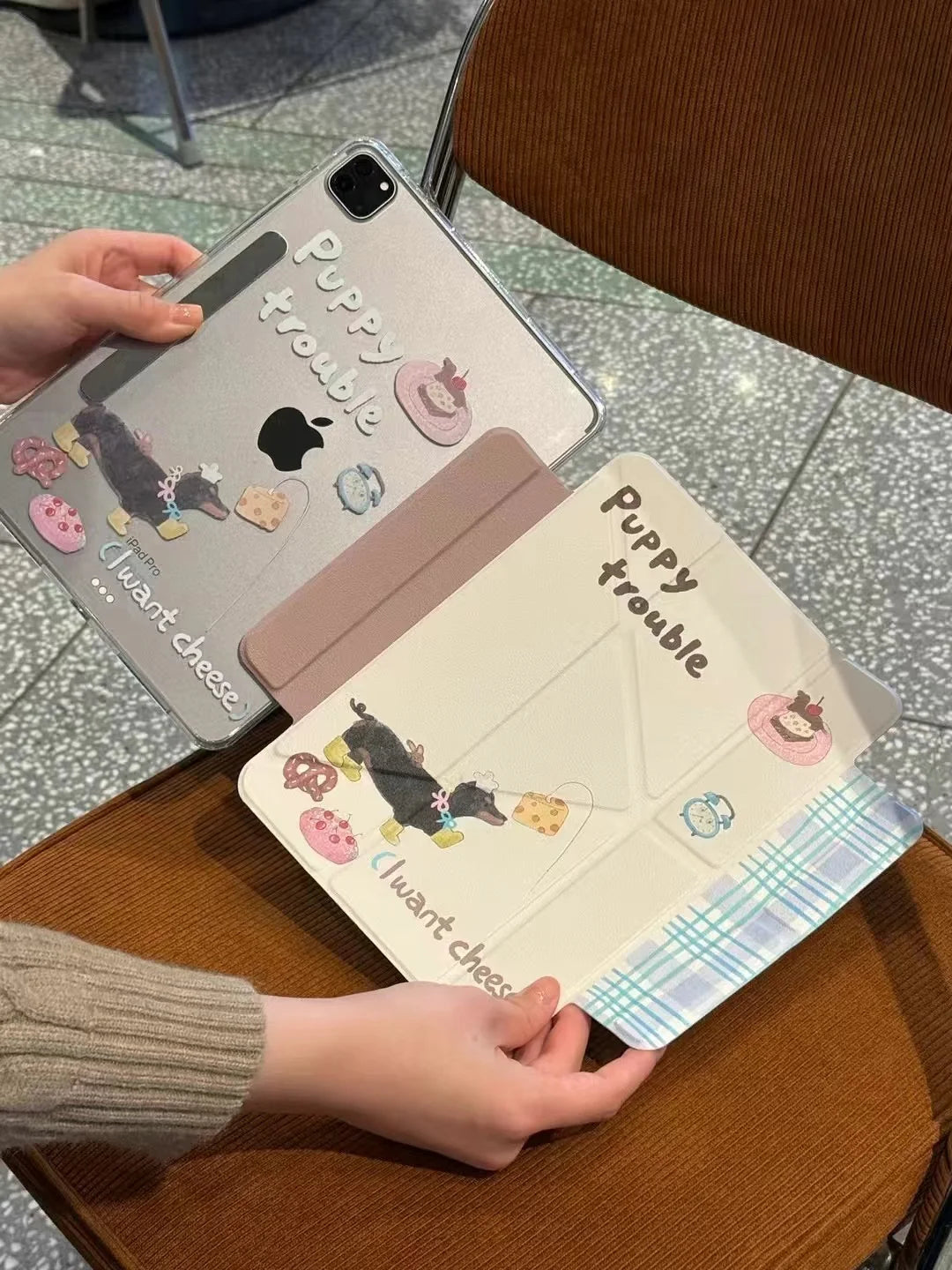 Puppy Trouble Designer Case For iPad