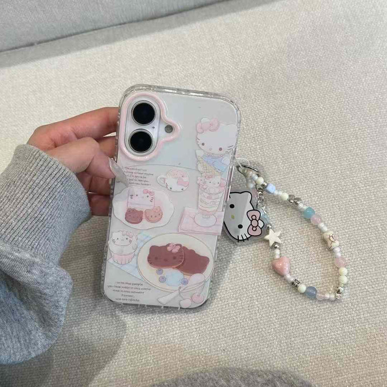 Cute Kitty Silicon Designer iPhone Case With Charm