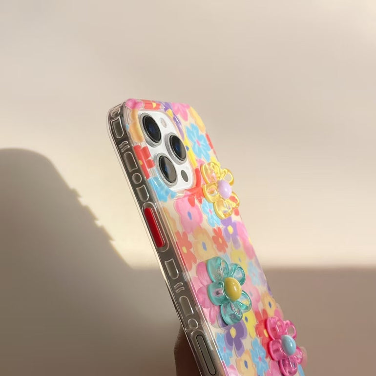 Daisy Pattern Silicon Case For iPhone