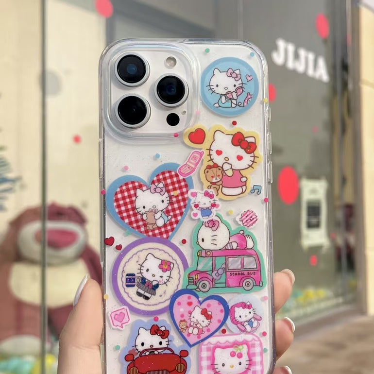 Kitty In Love Silicon Case For iPhone