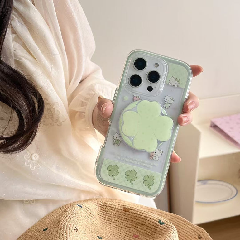 Kitty Pattern Designer Magsafe Case For iPhone With Magsafe Holder