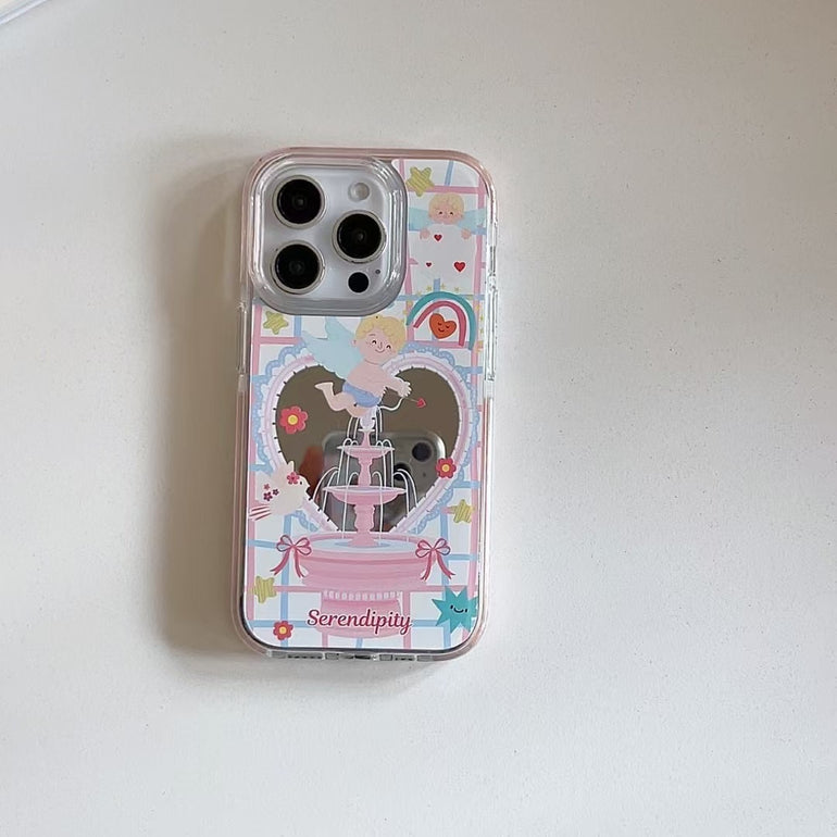 Fountain Heart Silicon Case For iPhone