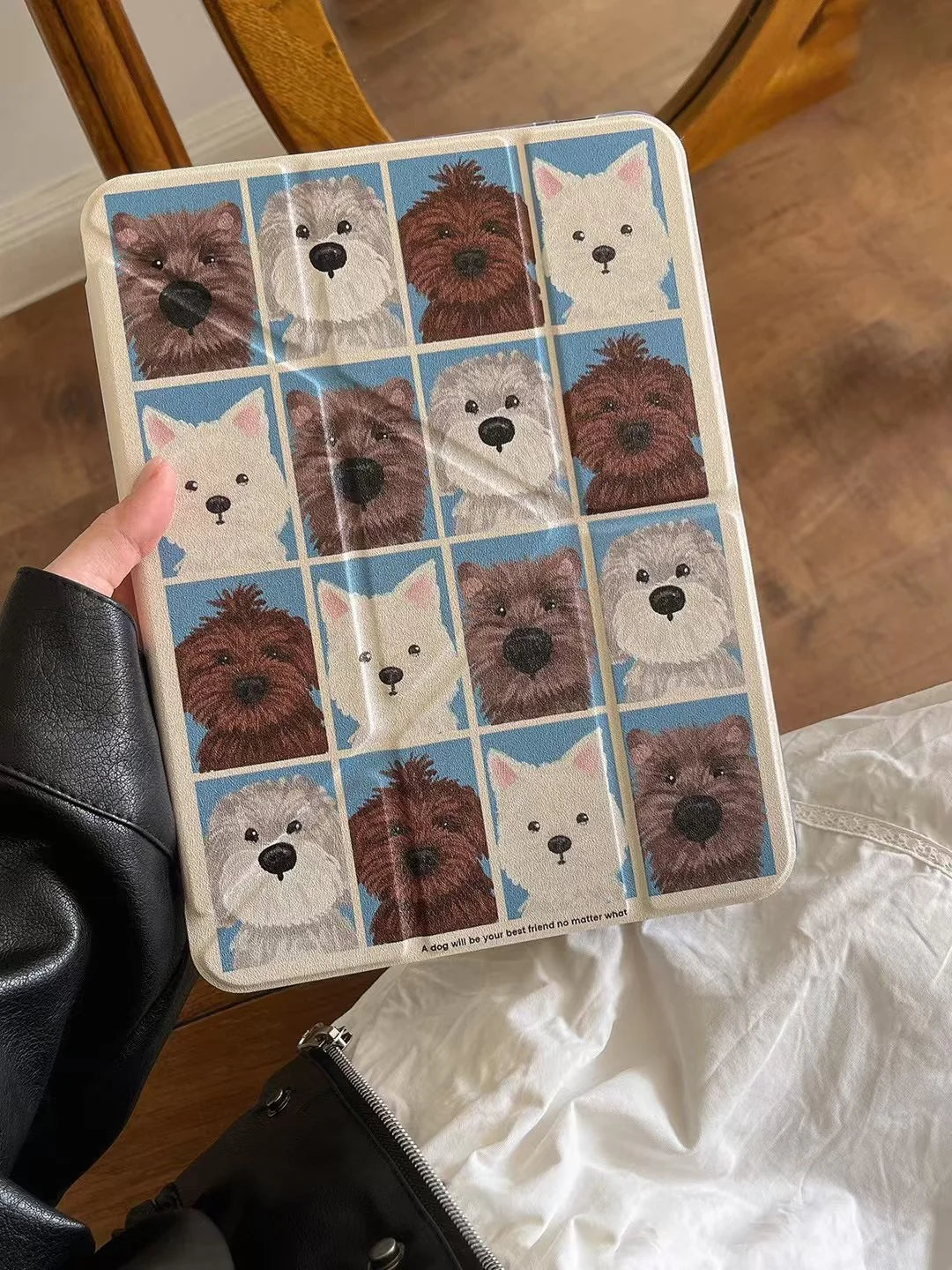 Cute Puppies Folio Designer Case For iPad