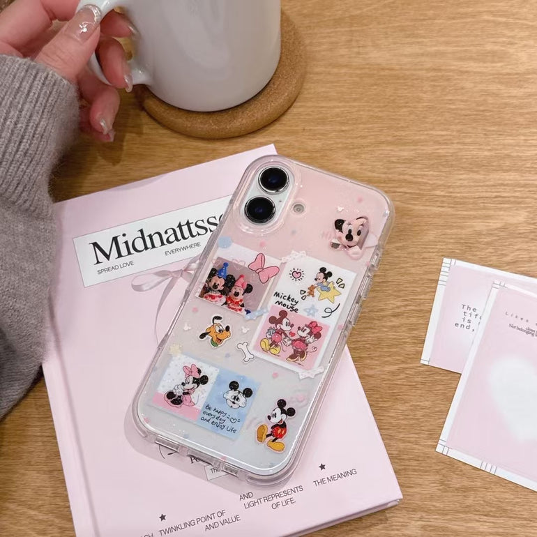 Cartoon Sticker Silicon iPhone Case