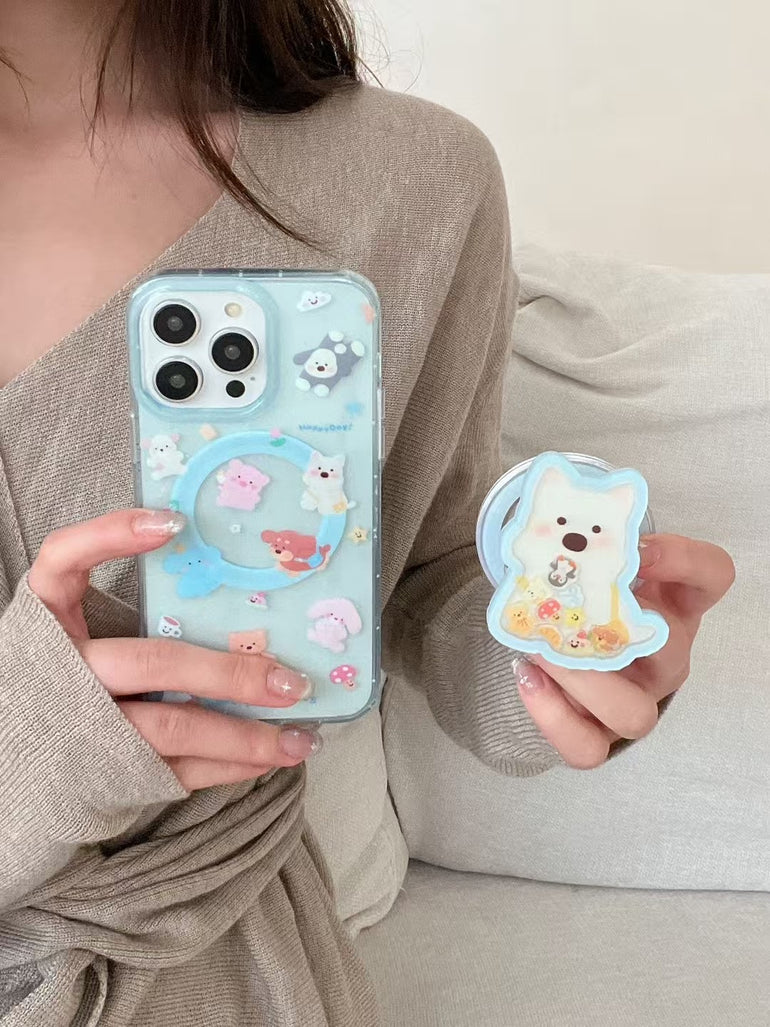 Cute Dog Magsafe Case For iPhone With Magsafe Holder