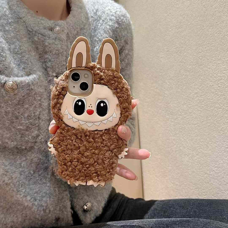 Cute Cartoon Embroidery Silicon Case For iPhone