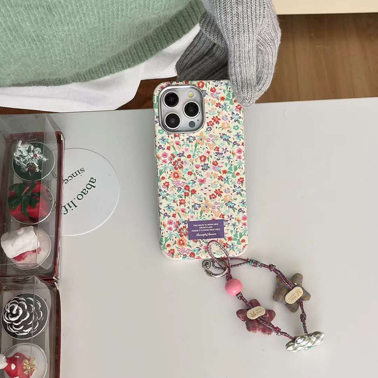 Floral Designer Silicon Case For iPhone With Star Charm