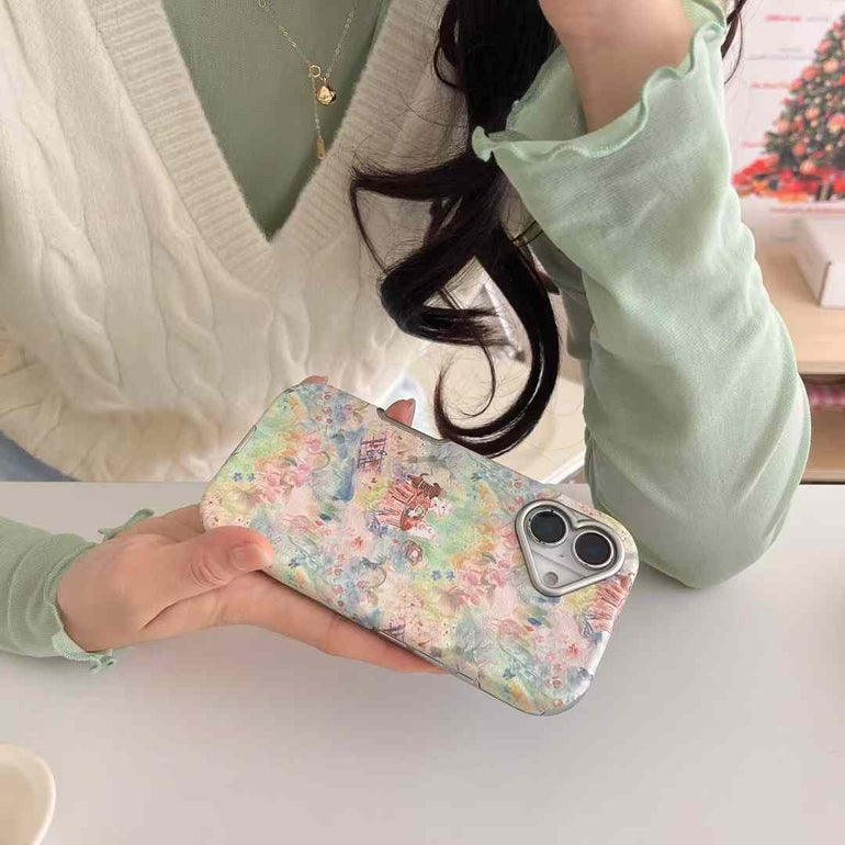 Animals Enjoying Picnic Case For iPhone With Bow Charm