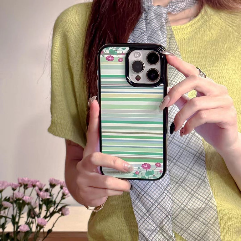 Green Stripes Designer Case For iPhone