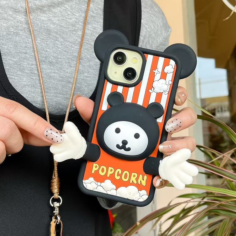 3D POPCORN ! DEsigner Silicon Case For iPhone