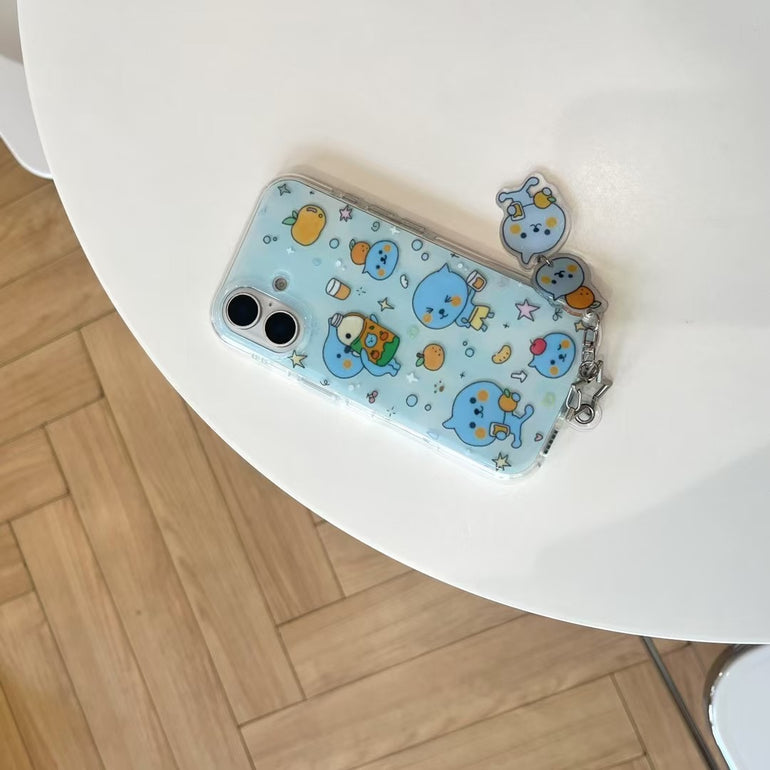 Cute Bear Silicon Case For iPhone With Charm