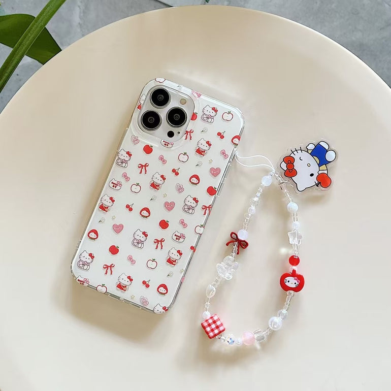 Kitty Cherry Designer Case For iPhone With Kitty Charm