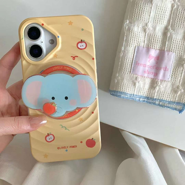 Baby Elephant Ripple Case For iPhone With Magsafe Holder