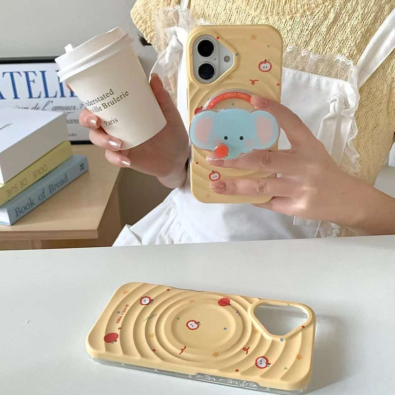 Baby Elephant Ripple Case For iPhone With Magsafe Holder