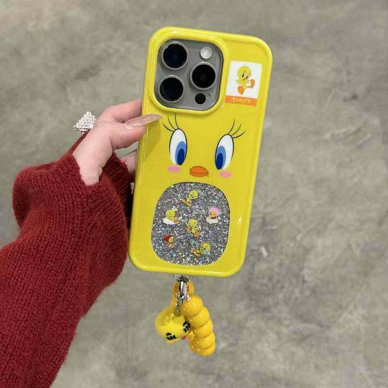 Duck Family Designer Case For iPhone With Cute Duck Beaded Charm