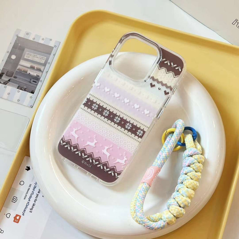 Designer Silicon Case For iPhone With String Holder