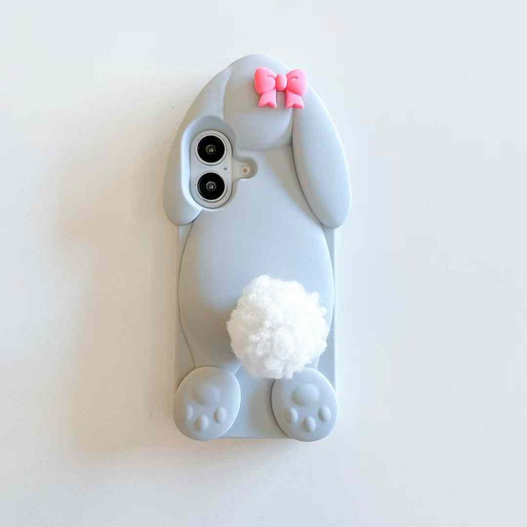 3D Bunny Silicon Case For iPhone
