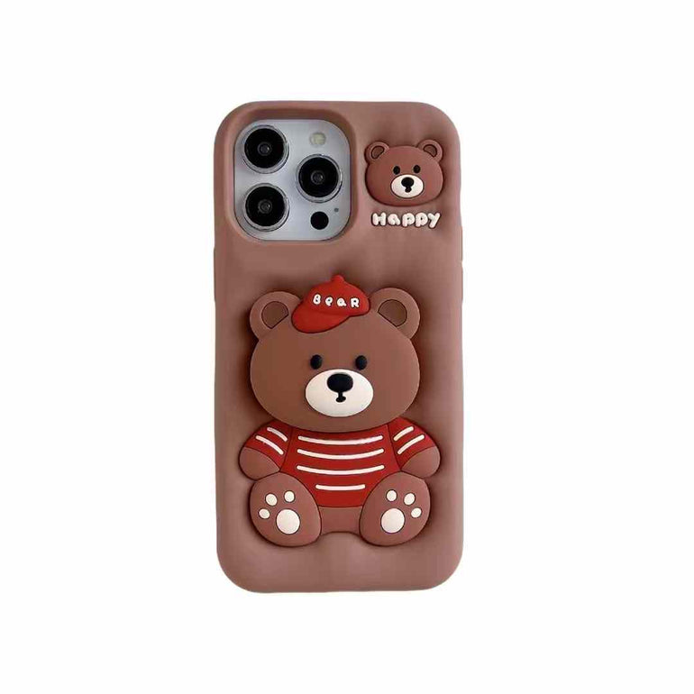 Happy Bear Silicon Case For iPhone