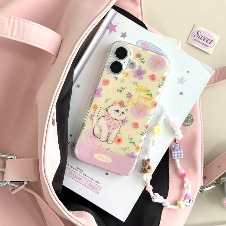 Cute Cartoon Silicon Case For iPhone With Cute Charm