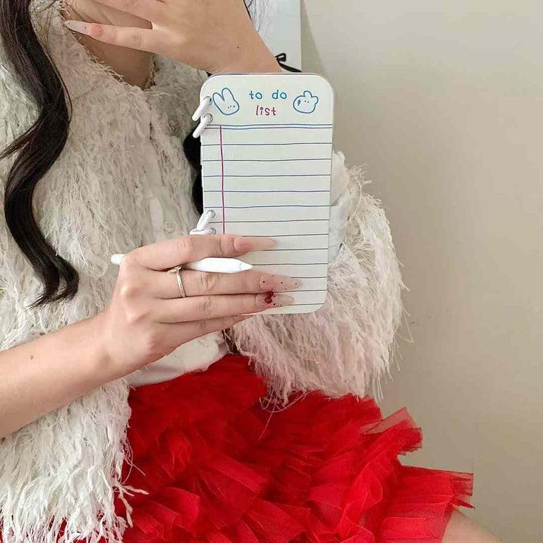 Bunny Diary Style Flip Case For iPhone