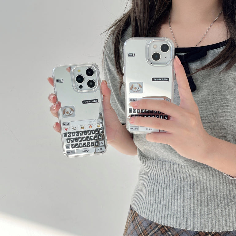 Hello! There Designer Chatbox Mirror Case for iPhone