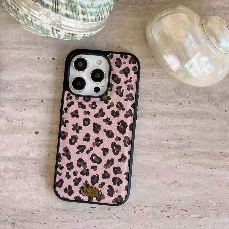 Leopard Leather Embossed Case For iPhone