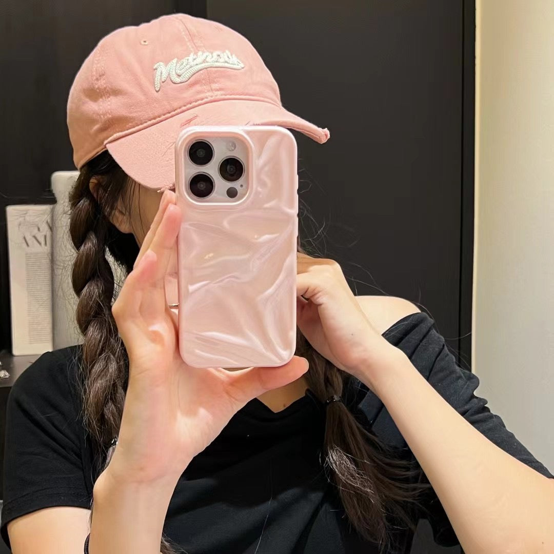 Paper Crush Silicon Case For iPhone ( Pebble )