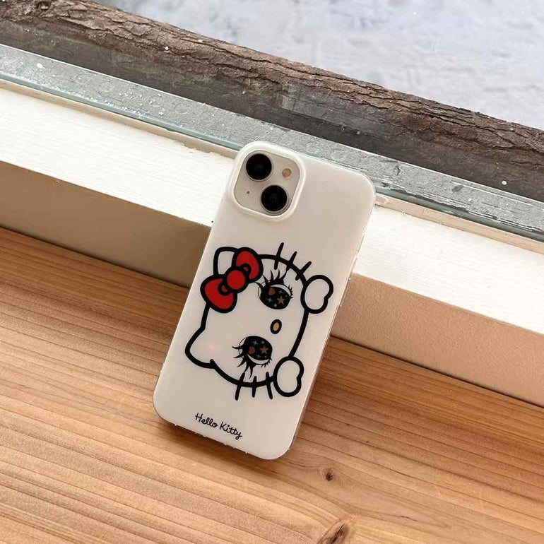 Cute Kitty ! Silicon Case For iPhone With Bow