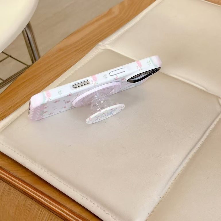 Floral Bow Magsafe Case For iPhone With Magsafe Removable Holder