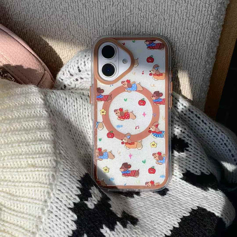 Luck Puppies Silicon iPhone Case With Magsafe Holder