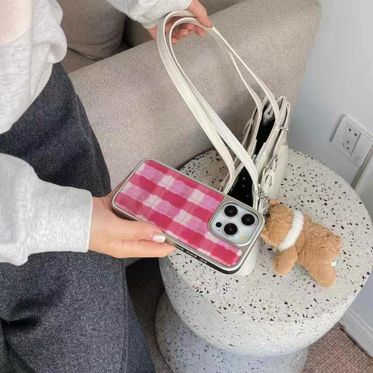 Red Check Phone Case For iPhone