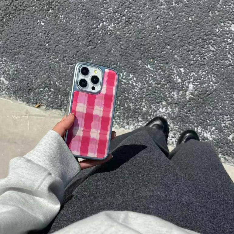 Red Check Phone Case For iPhone