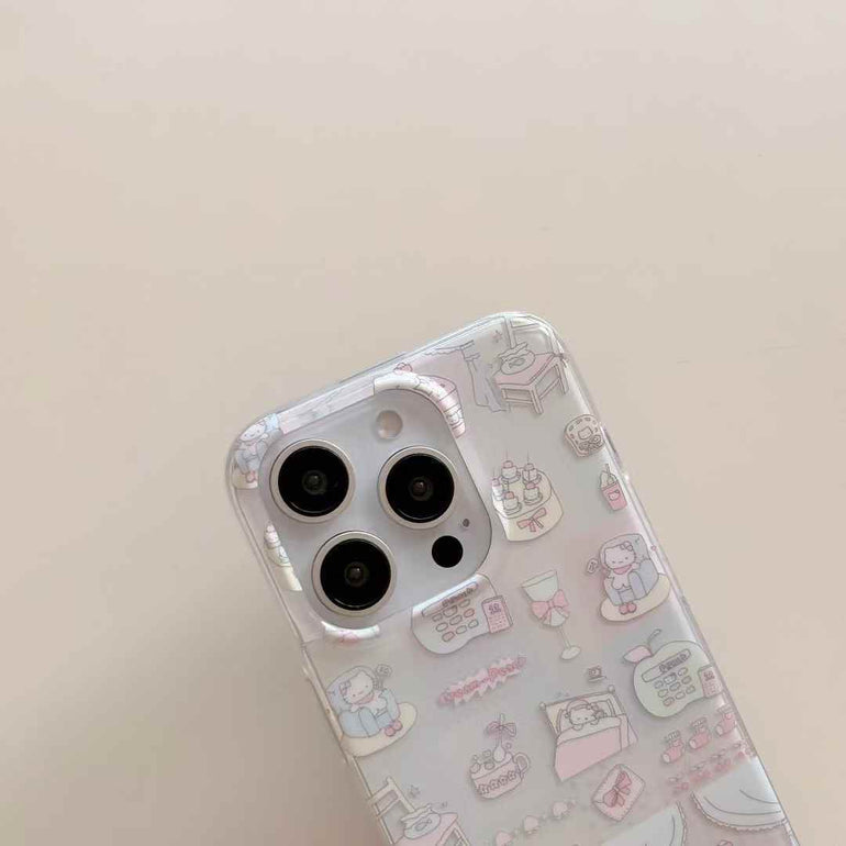 Kitty Life Silicon iPhone Case With Bow Charm