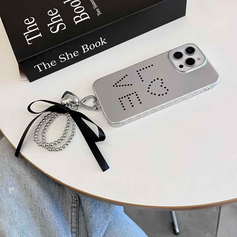 Love Designer Silicon Case For iPhone With Silver Charm