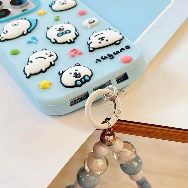 Puppy Life Silicon Case For iPhone With Beaded Charm