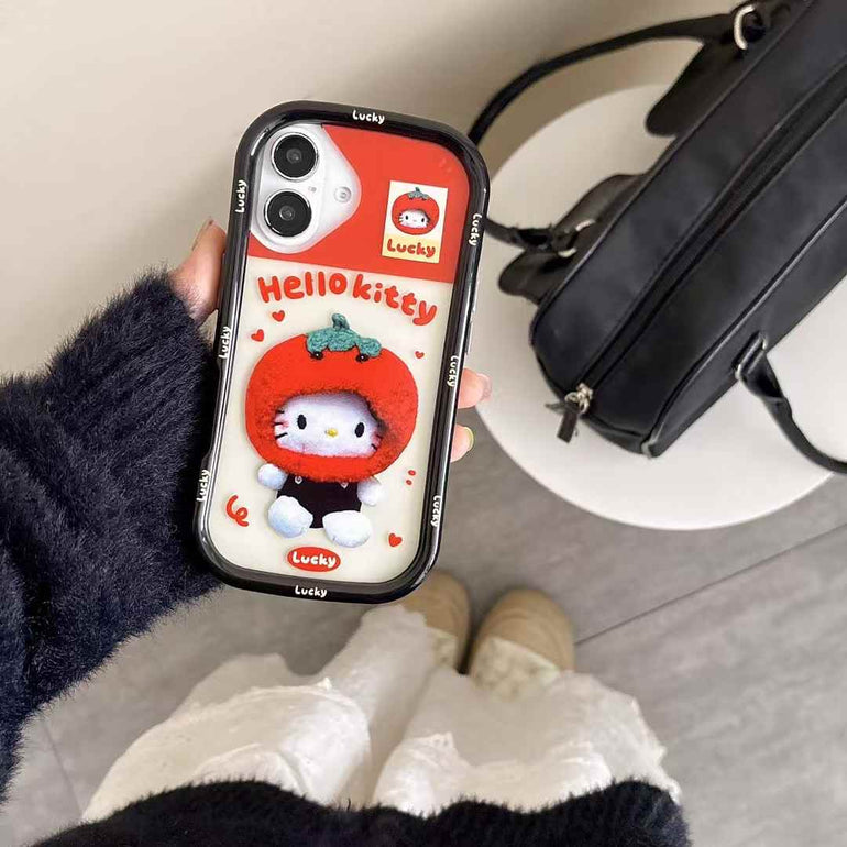 Cute Kitty Transparent Case For iPhone