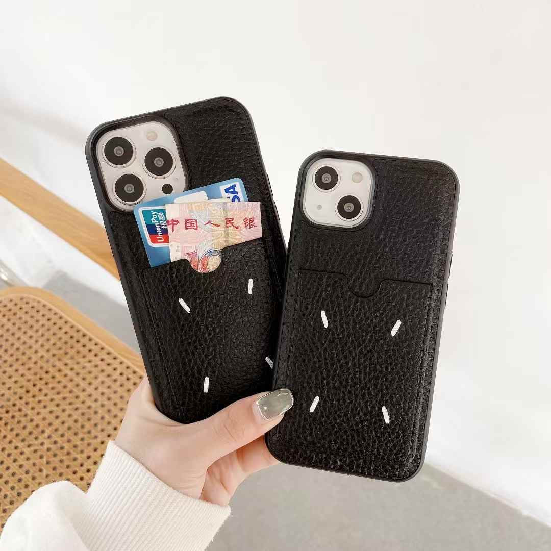 Luxury Branded Leather Card Holder Case For iPhone