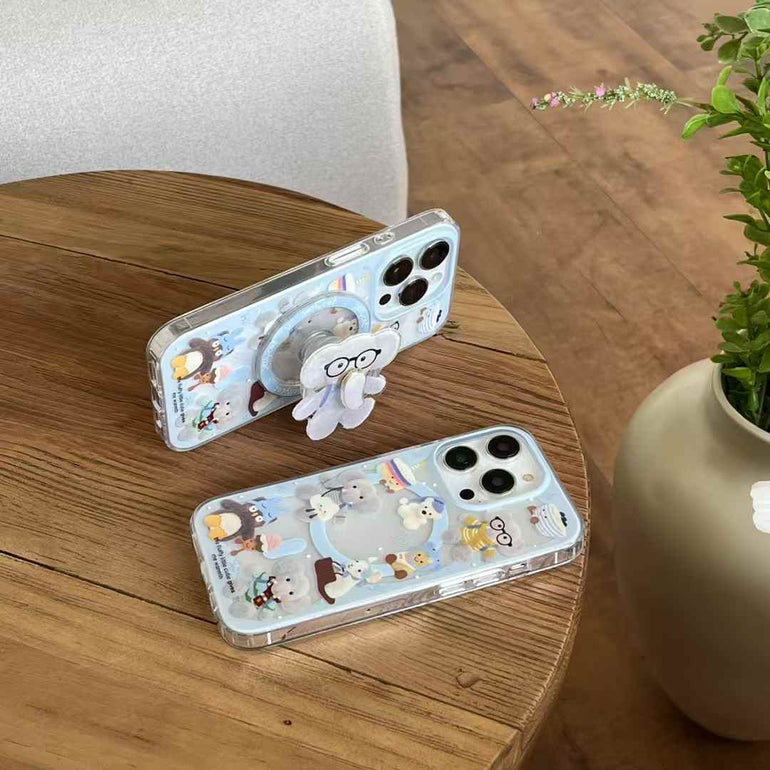 Cute Animal Designer Magsafe Case For iPhone With Elephant Magsafe Holder