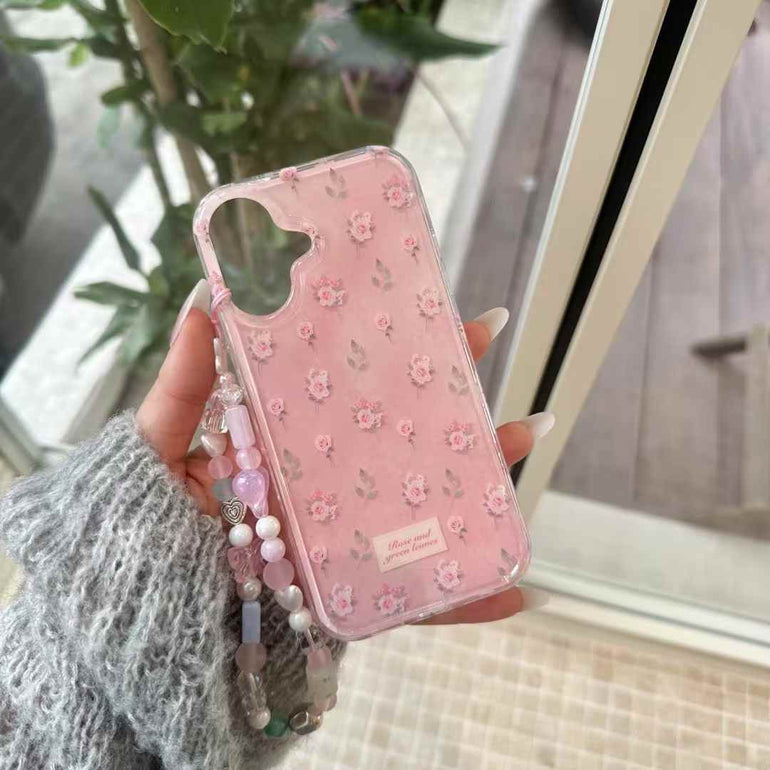 Flower Designer Silicon Case For iPhone With Charm