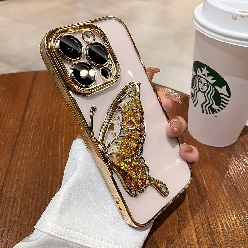 Premium Butterfly Glitter 2in1 case for iPhone 11/12/13/14/15/16(pro and pro max)