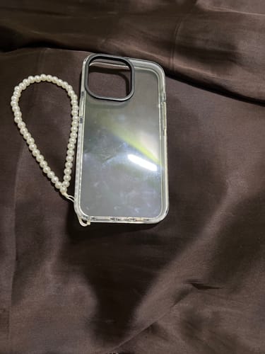 Transparent Silicon Impact Case for iPhone With Magsafe And White Heart Charm